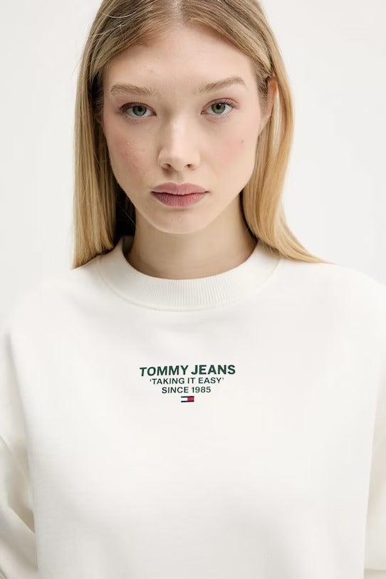 تومي جينز سويت شيرت بياقة دائرية برسومات - Image 3